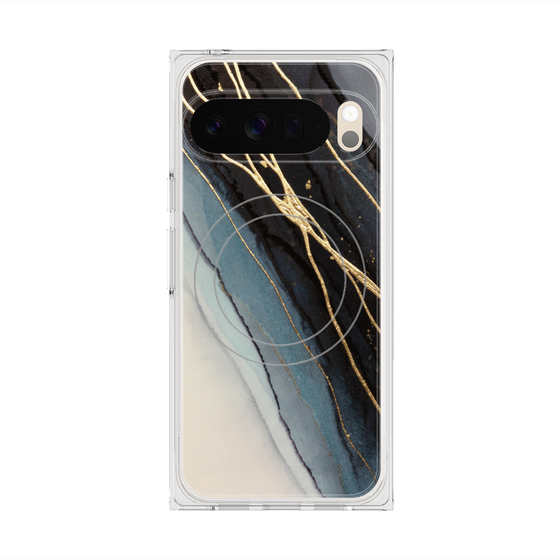 Premium Square Case with Pixelsnap［ Marble Black ］