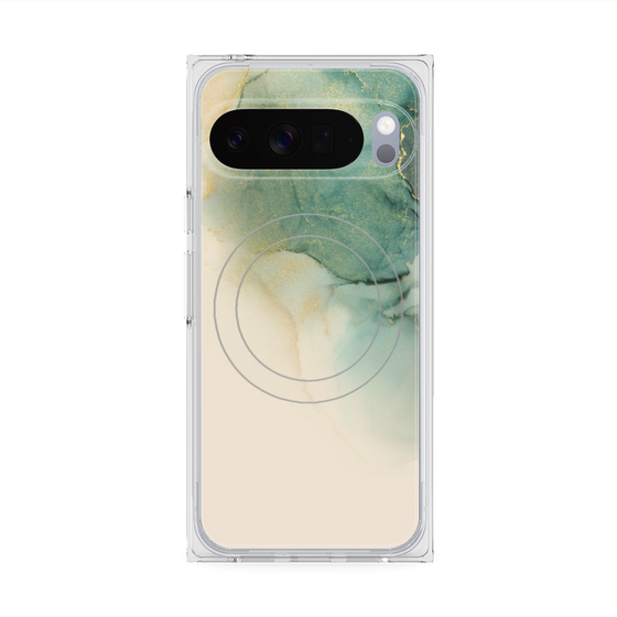 Premium Square Case with Pixelsnap［ Marble Green ］