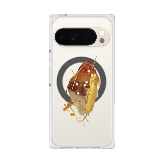 Premium Square Case with Pixelsnap［ Nuance Painting Brown ］