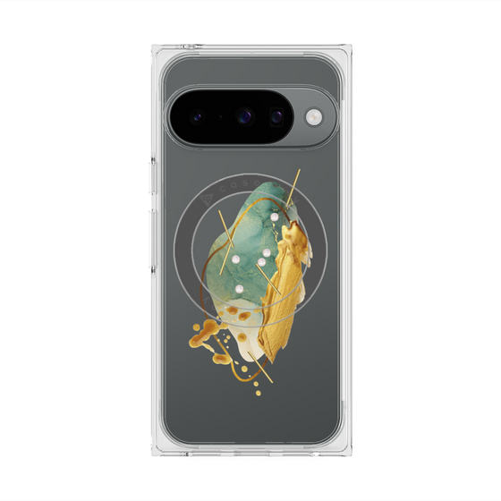 Premium Square Case with Pixelsnap［ Nuance Painting Green ］