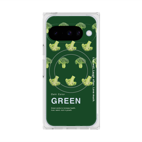 Premium Square Case with Pixelsnap［ GREEN-Broccoli ］