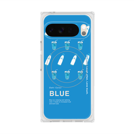 Premium Square Case with Pixelsnap［ BLUE-Ramune soda ］