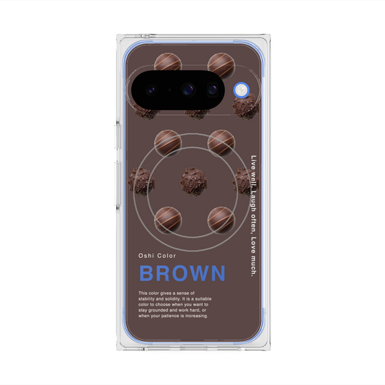 Premium Square Case with Pixelsnap［ BROWN-Chocolate ］