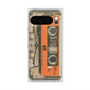 Premium Square Case with Pixelsnap［ RETORO CASSETTE TAPE - Skeleton Orange ］
