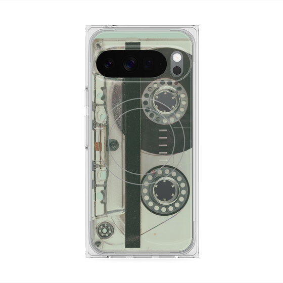 Premium Square Case with Pixelsnap［ RETORO CASSETTE TAPE - Skeleton Blue ］