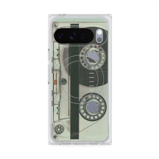 Premium Square Case with Pixelsnap［ RETORO CASSETTE TAPE - Skeleton Blue ］