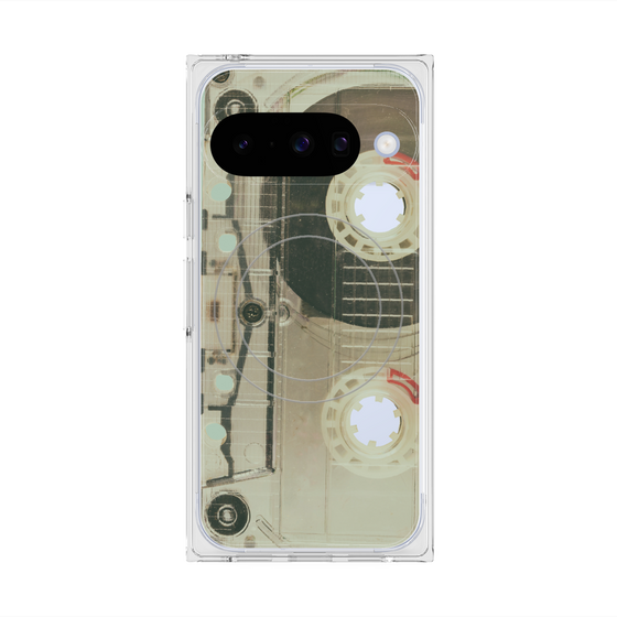 Premium Square Case with Pixelsnap［ RETORO CASSETTE TAPE - Skeleton Red ］