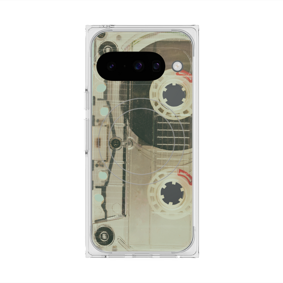 Premium Square Case with Pixelsnap［ RETORO CASSETTE TAPE - Skeleton Red ］