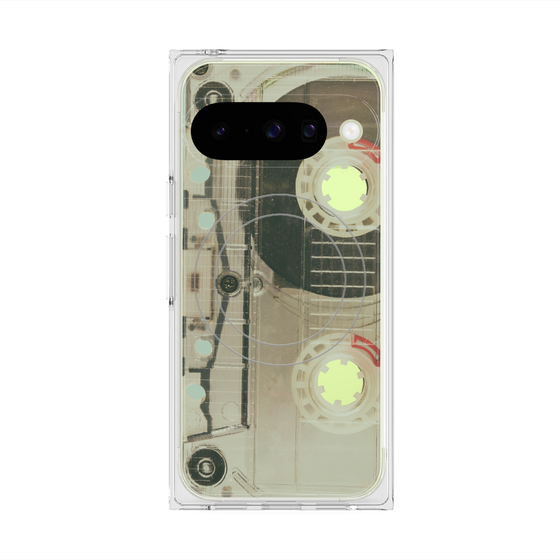 Premium Square Case with Pixelsnap［ RETORO CASSETTE TAPE - Skeleton Red ］