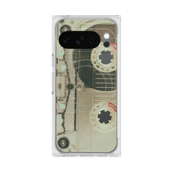 Premium Square Case with Pixelsnap［ RETORO CASSETTE TAPE - Skeleton Red ］