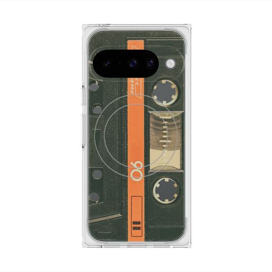 Premium Square Case with Pixelsnap［ RETORO CASSETTE TAPE - Opacity Black ］