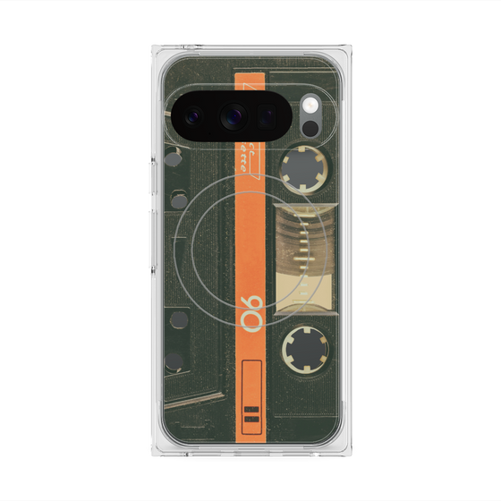 Premium Square Case with Pixelsnap［ RETORO CASSETTE TAPE - Opacity Black ］