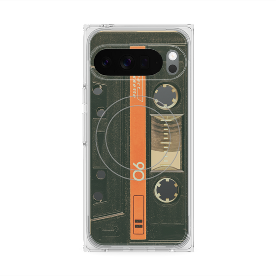 Premium Square Case with Pixelsnap［ RETORO CASSETTE TAPE - Opacity Black ］