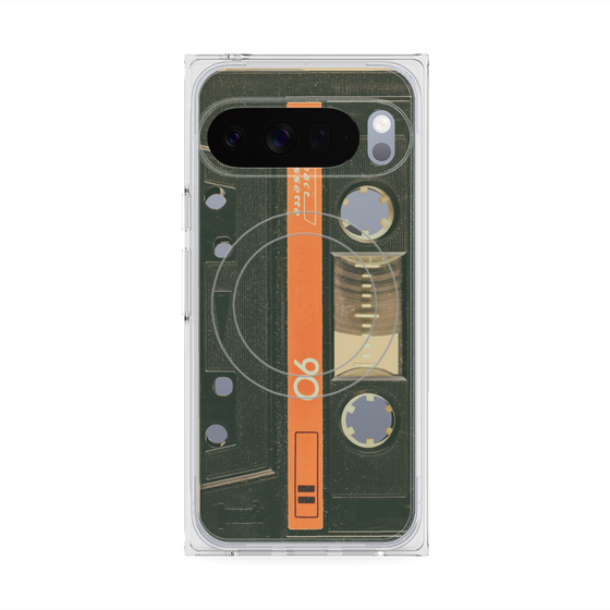 Premium Square Case with Pixelsnap［ RETORO CASSETTE TAPE - Opacity Black ］