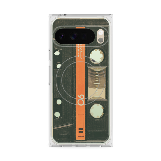 Premium Square Case with Pixelsnap［ RETORO CASSETTE TAPE - Opacity Black ］