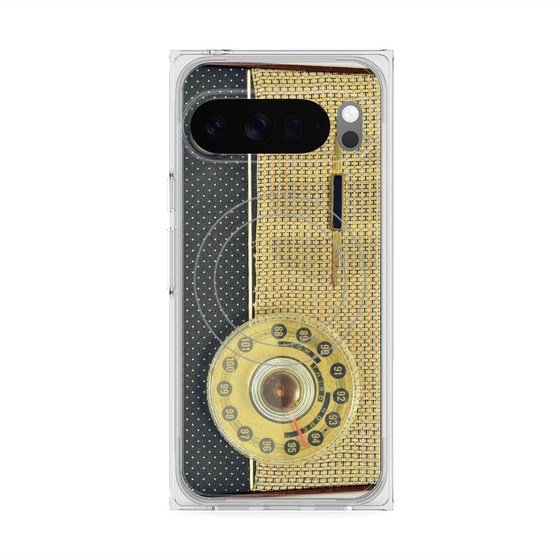 Premium Square Case with Pixelsnap［ RETORO RADIO - Blue ］