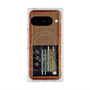 Premium Square Case with Pixelsnap［ RETORO RADIO - Brown ］