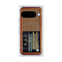 Premium Square Case with Pixelsnap［ RETORO RADIO - Brown ］