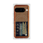 Premium Square Case with Pixelsnap［ RETORO RADIO - Brown ］