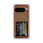 Premium Square Case with Pixelsnap［ RETORO RADIO - Brown ］