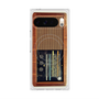 Premium Square Case with Pixelsnap［ RETORO RADIO - Brown ］