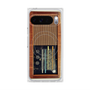 Premium Square Case with Pixelsnap［ RETORO RADIO - Brown ］