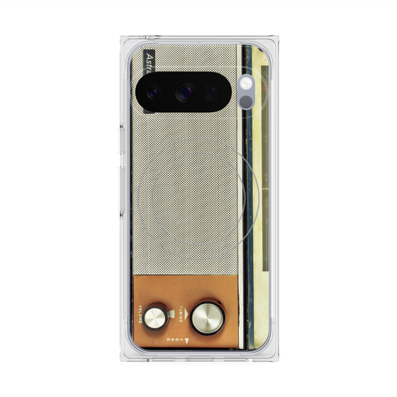 Premium Square Case with Pixelsnap［ RETORO RADIO - Orange ］
