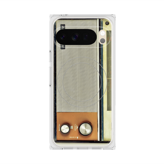 Premium Square Case with Pixelsnap［ RETORO RADIO - Orange ］