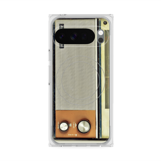 Premium Square Case with Pixelsnap［ RETORO RADIO - Orange ］
