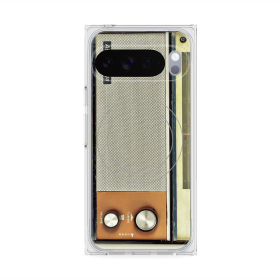 Premium Square Case with Pixelsnap［ RETORO RADIO - Orange ］