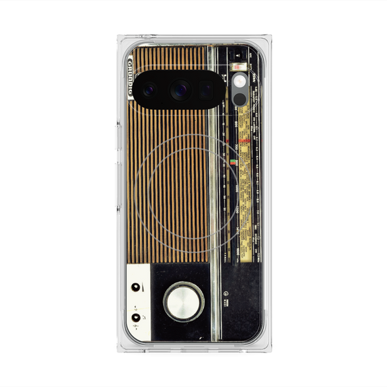 Premium Square Case with Pixelsnap［ RETORO RADIO - Black ］