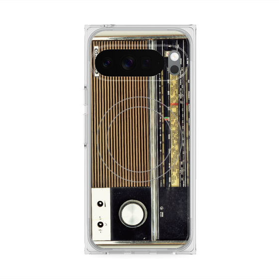 Premium Square Case with Pixelsnap［ RETORO RADIO - Black ］