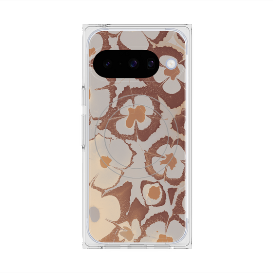 Premium Square Case with Pixelsnap［ y2k(Year2000) - Flower - Pink Beige ］
