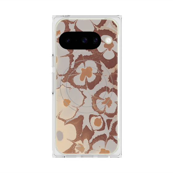 Premium Square Case with Pixelsnap［ y2k(Year2000) - Flower - Pink Beige ］