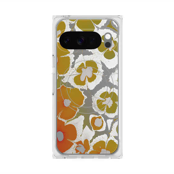 Premium Square Case with Pixelsnap［ y2k(Year2000) - Flower - Yellow Gray ］