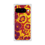 Premium Square Case with Pixelsnap［ y2k(Year2000) - Flower - Orange purple ］