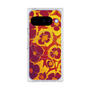Premium Square Case with Pixelsnap［ y2k(Year2000) - Flower - Orange purple ］