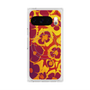 Premium Square Case with Pixelsnap［ y2k(Year2000) - Flower - Orange purple ］
