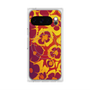 Premium Square Case with Pixelsnap［ y2k(Year2000) - Flower - Orange purple ］