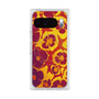 Premium Square Case with Pixelsnap［ y2k(Year2000) - Flower - Orange purple ］