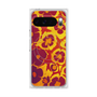Premium Square Case with Pixelsnap［ y2k(Year2000) - Flower - Orange purple ］