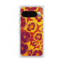 Premium Square Case with Pixelsnap［ y2k(Year2000) - Flower - Orange purple ］