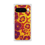Premium Square Case with Pixelsnap［ y2k(Year2000) - Flower - Orange purple ］