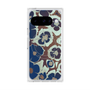 Premium Square Case with Pixelsnap［ y2k(Year2000) - Flower - Brown Navy ］
