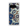 Premium Square Case with Pixelsnap［ y2k(Year2000) - Flower - Brown Navy ］
