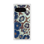 Premium Square Case with Pixelsnap［ y2k(Year2000) - Flower - Brown Navy ］