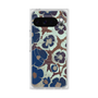 Premium Square Case with Pixelsnap［ y2k(Year2000) - Flower - Brown Navy ］