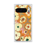 Premium Square Case with Pixelsnap［ y2k(Year2000) - Flower - Orange Pink ］