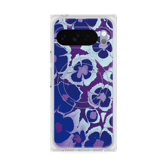 Premium Square Case with Pixelsnap［ y2k(Year2000) - Flower - Rich Purple ］