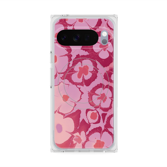 Premium Square Case with Pixelsnap［ y2k(Year2000) - Flower - Cutie Pink ］